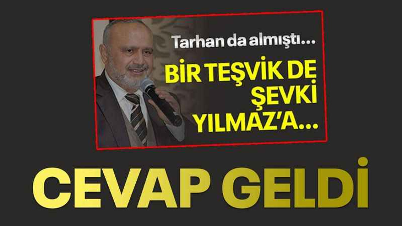 Cevap geldi